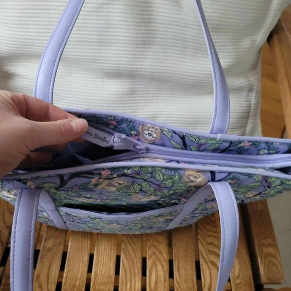 Vera Bradley | Hanging Around sloth tote bag | Lavender Purple - Picture 6 of 12